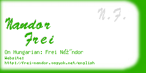 nandor frei business card